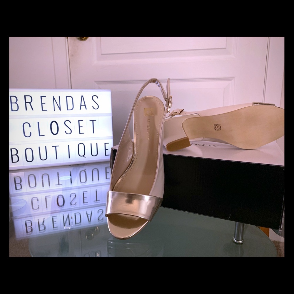 Alfani Bess Cream peep toe heels